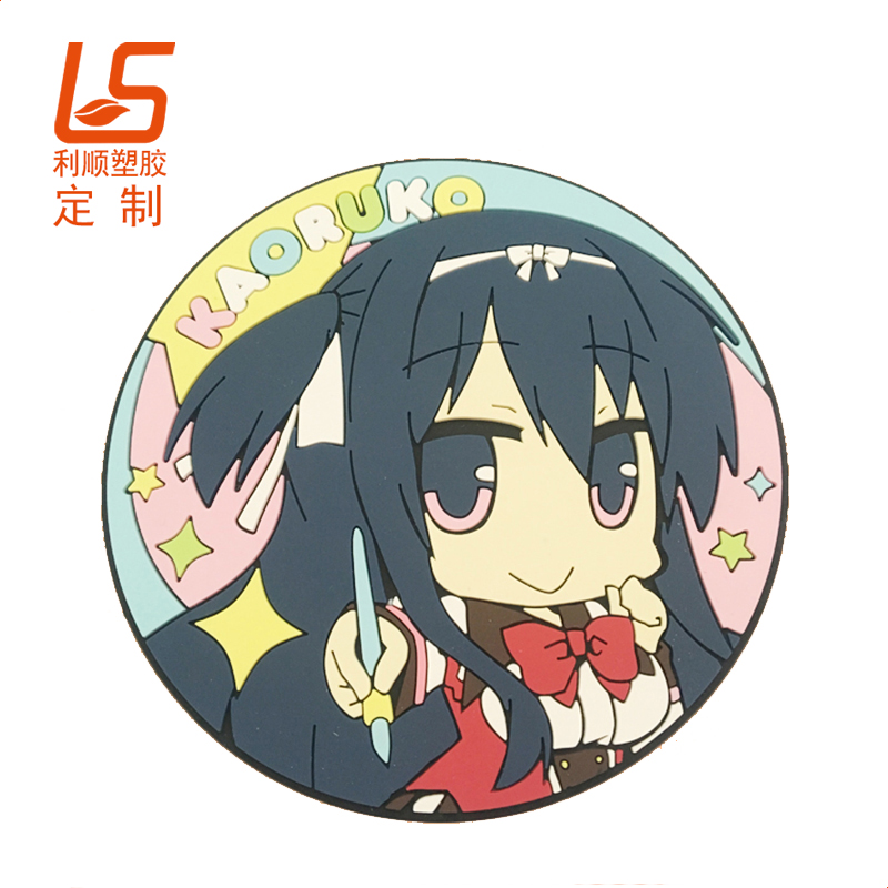 卡通PVC軟膠杯墊_滴膠杯墊